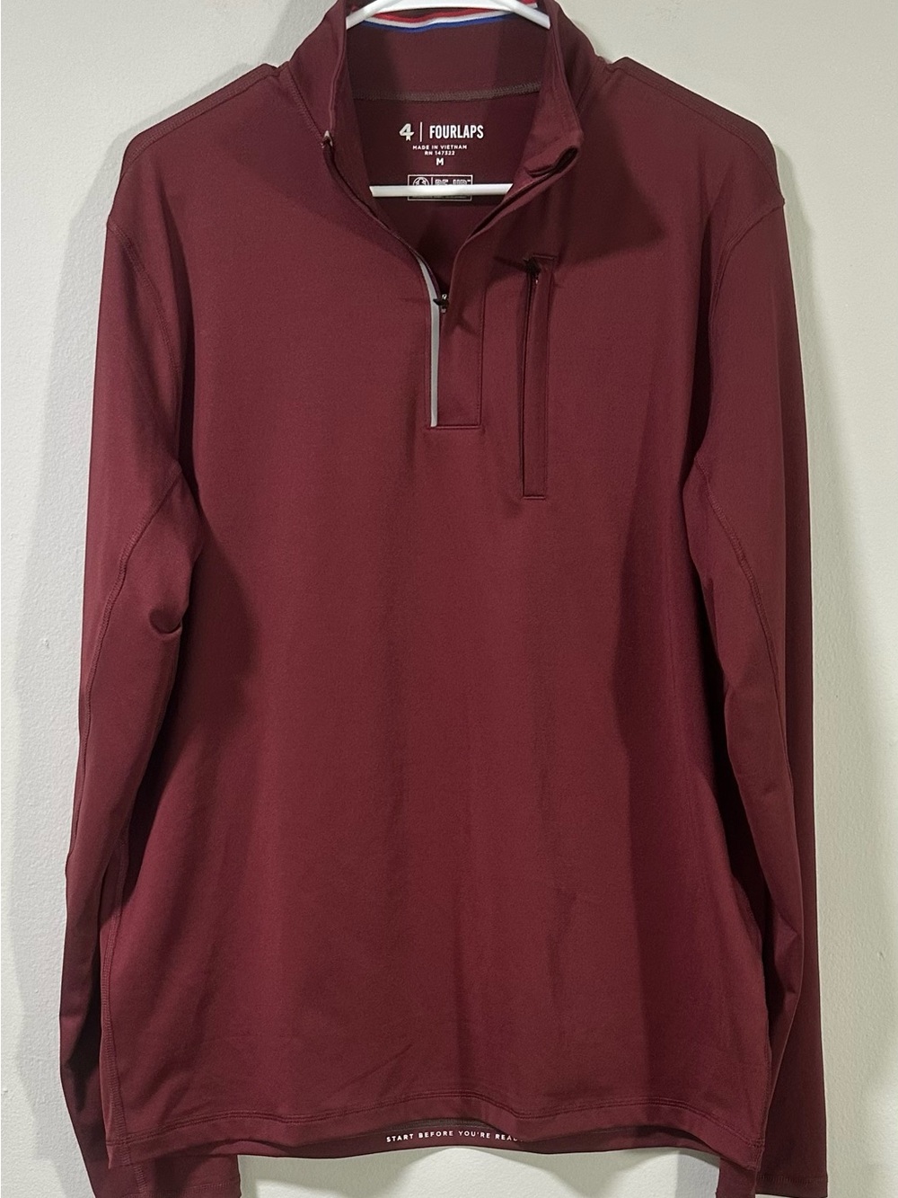 Fourlaps Men's Maroon Quarter-Zip Pullover